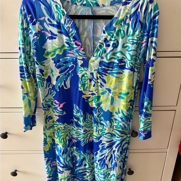Lilly Pulitzer Dresses & Skirts - Lilly Pulitzer Vibrant Blue and Green Midi Dress